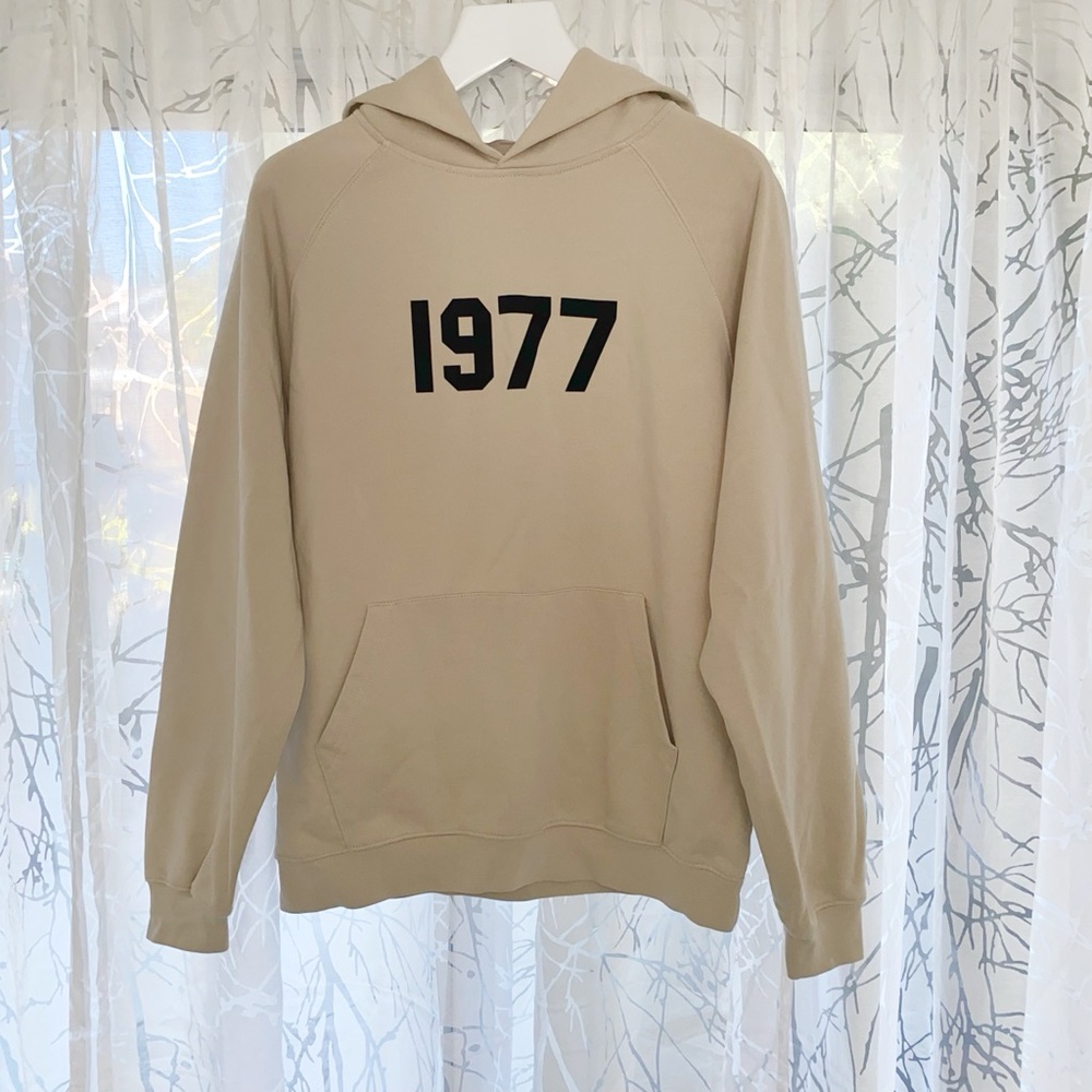 ESSENTIALS FEAR OF GOD 1977 Beige wheat Hoodie sweatshirt